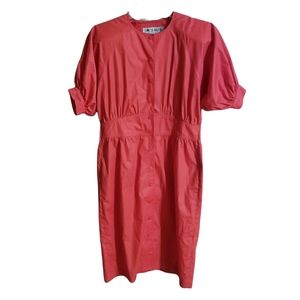 *Vintage* Coral red house dress